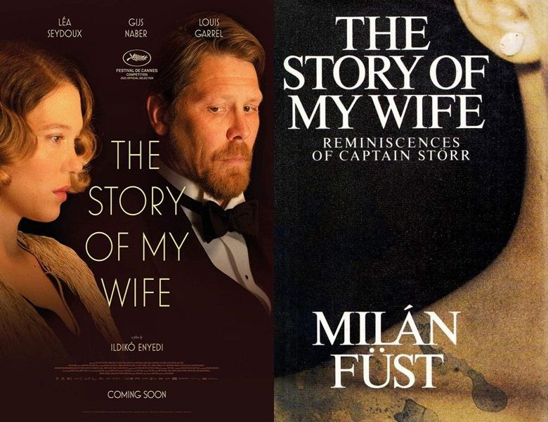 The Story of My Wife. Poster of the 2021 movie and cover of the 1942 book, The Story Of My Wife