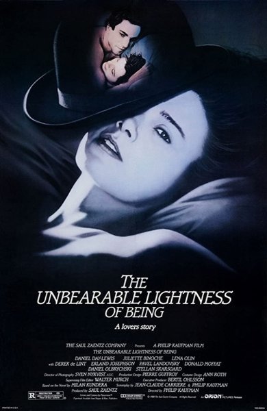 Poster of The Unbearable Lightness of Being, the 1988 movie by Philip Kaufman