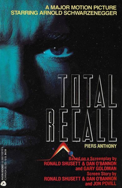 Cover of Total Recall, the 1990 book by Piers Anthony