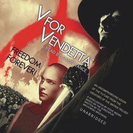 Audiobook cover of V for Vendetta, the 2006 book by Steve Moore.