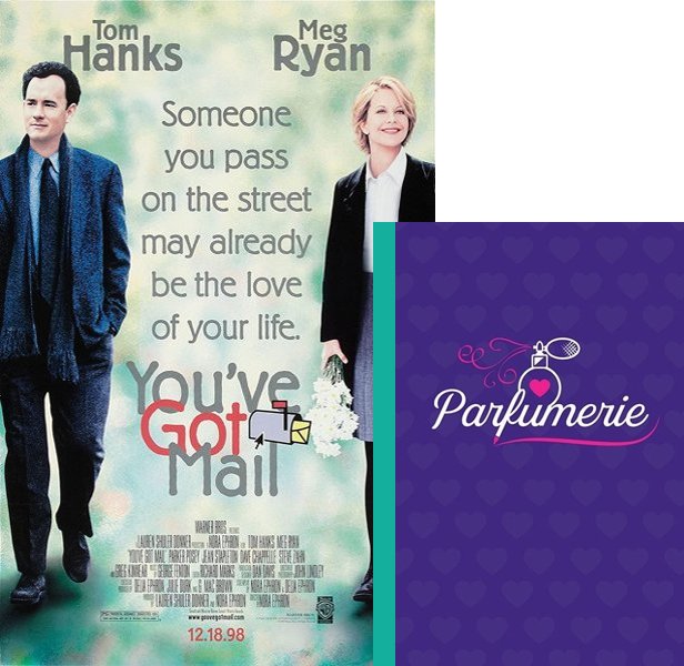 You've Got Mail (1998) Movie poster and book cover compared.