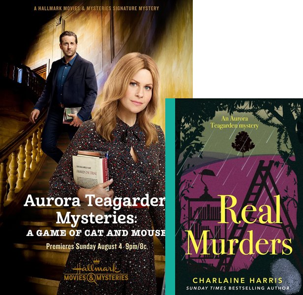 A Game of Cat and Mouse (2019) Movie poster and book cover compared.