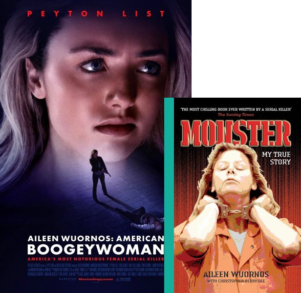 Aileen Wuornos: American Boogeywoman. The 2021 movie compared to the 2004 book, Monster: My True Story