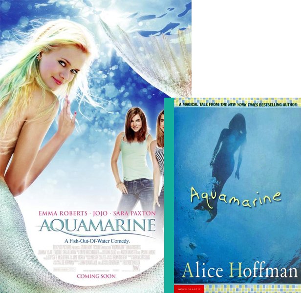 Aquamarine. The 2006 movie compared to the 2001 book
