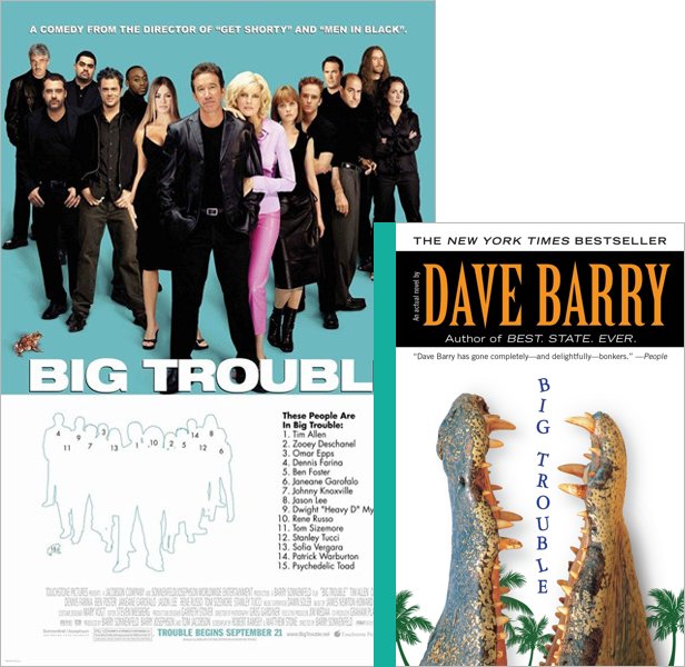 Big Trouble. The 2002 movie compared to the 1999 book
