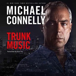 Audiobook cover of Trunk Music, the 1997 book by Michael Connelly.