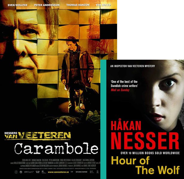 Carambole (2005) Movie poster and book cover compared.