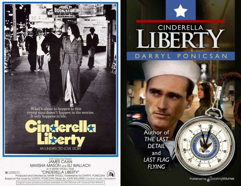 Cinderella Liberty. Poster of the 1973 movie and cover of the 1973 book