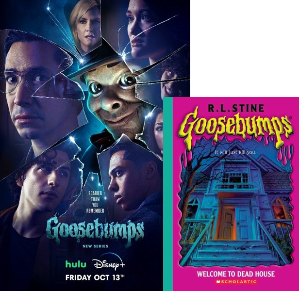 Goosebumps. The 2023 TV series compared to the 1992 book, Welcome to Dead House