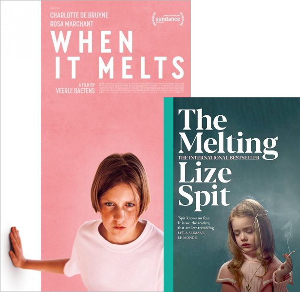 When It Melts (2023) Movie poster and book cover compared.