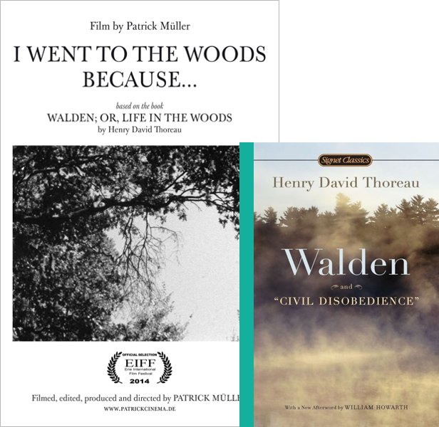 I Went to the Woods Because.... The 2014 movie compared to the 1854 book, Walden