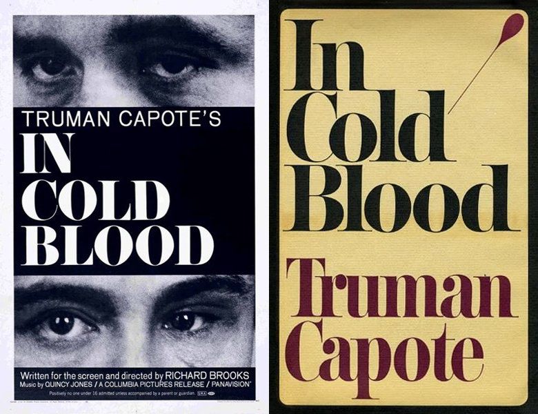 In Cold Blood. Poster of the 1967 movie and cover of the 1965 book