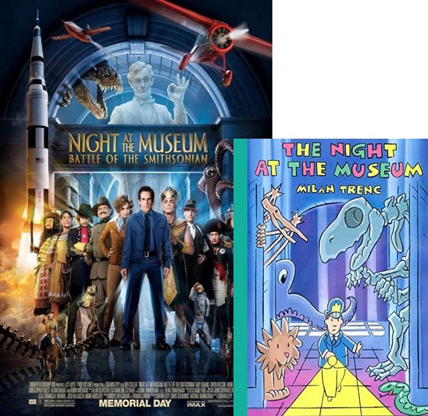 Night at the Museum Battle of the Smithsonian (2009) movie vs book
