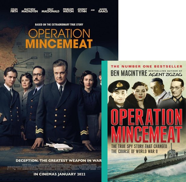 Operation Mincemeat. The 2021 movie compared to the 2010 book
