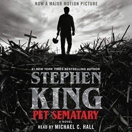 Audiobook cover of Pet Sematary, the 1983 book by Stephen King.