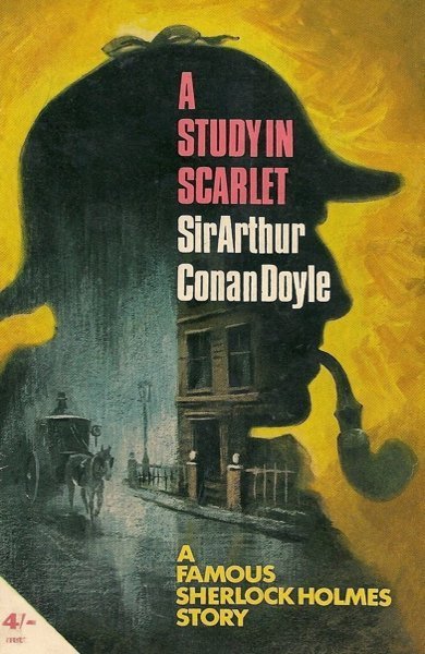 Cover of A Study in Scarlet, the 1887 book by Arthur Conan Doyle