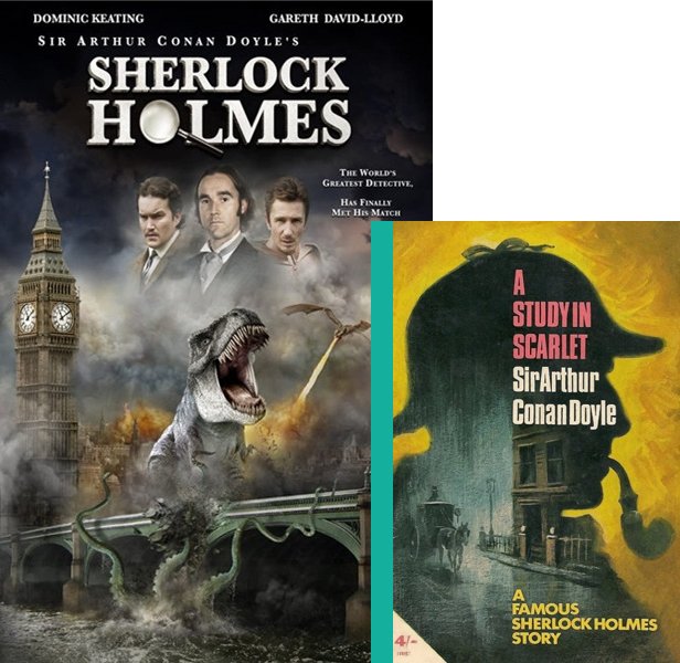 Sherlock Holmes. The 2010 movie compared to the 1887 book, A Study in Scarlet