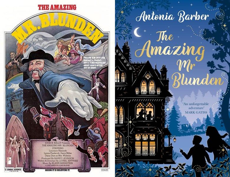 The Amazing Mr. Blunden. Poster of the 1972 movie and cover of the 1969 book, The Ghosts