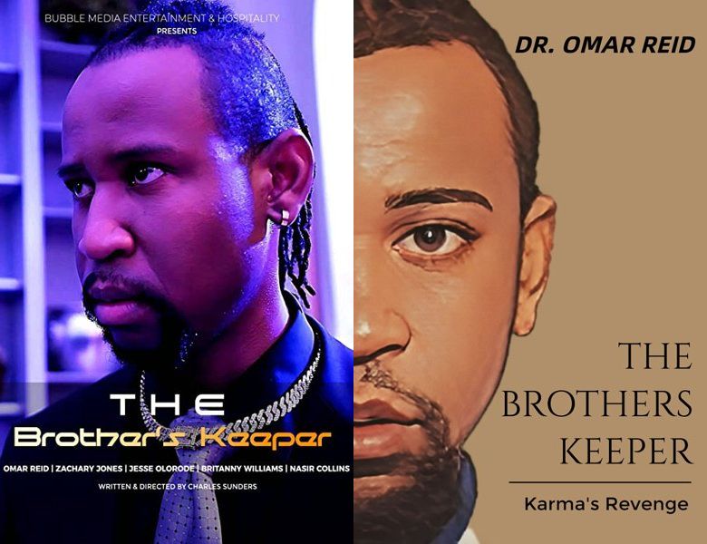 The Brother's Keeper. Poster of the 2023 movie and cover of the 2022 book, The Brothers Keeper: Karma's Revenge