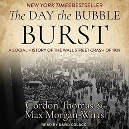Audiobook cover of The Day the Bubble Burst, the 1979 book by Gordon Thomas, Max Morgan-Witts.