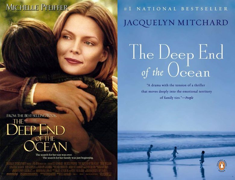 The Deep End of the Ocean. Poster of the 1999 movie and cover of the 1996 book