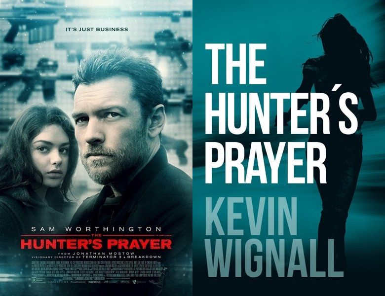 The Hunter's Prayer. Poster of the 2017 movie and cover of the 2004 book