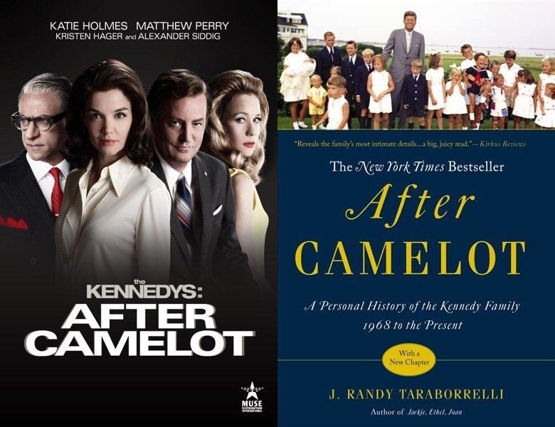 The Kennedys After Camelot. Poster of the 2017 TV series and cover of the 2012 book, After Camelot