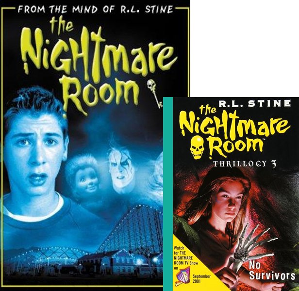 The Nightmare Room (2001-2002) TV Series poster and book cover compared.