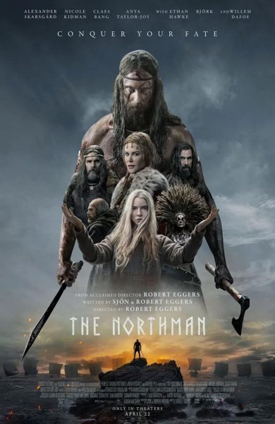 Poster of The Northman, the 2022 movie by Robert Eggers