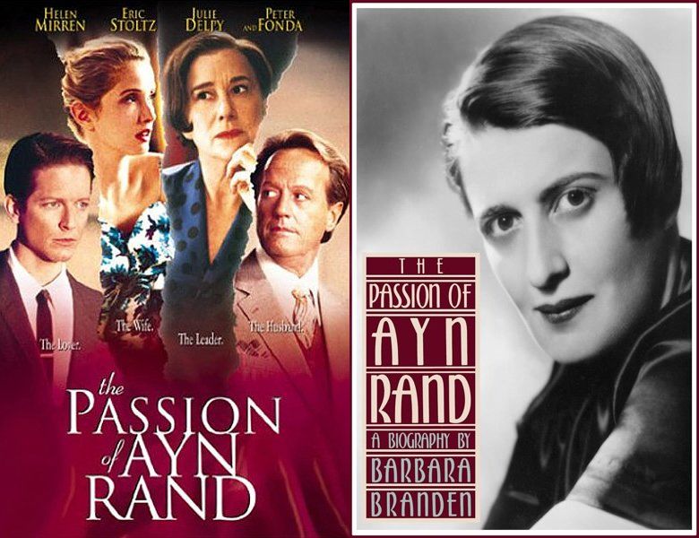 The Passion of Ayn Rand. Poster of the 1999 movie and cover of the 1986 book