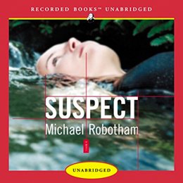 Audiobook cover of The Suspect, the 2004 book by Michael Robotham.
