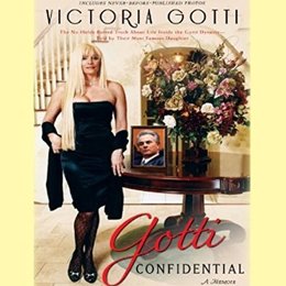 Audiobook cover of This Family of Mine: What It Was Like Growing Up Gotti, the 2009 book by Victoria Gotti.