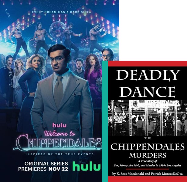 Welcome to Chippendales. The 2022 TV series compared to the 2014 book, Deadly Dance: The Chippendales Murders