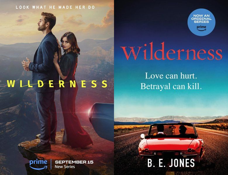 Wilderness. Poster of the 2023 TV series and cover of the 2019 book