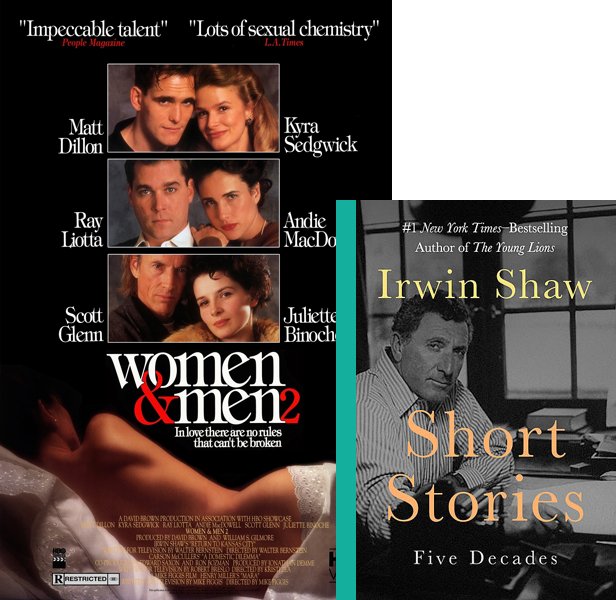 Women & Men 2: In Love There Are No Rules (1991) Movie poster and book cover compared.
